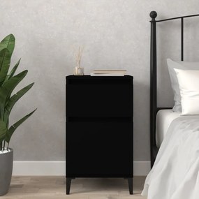 vidaXL Mesa de cabeceira 40x35x70 cm preto