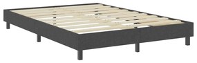 Cama boxspring 140x200 cm tecido cinzento