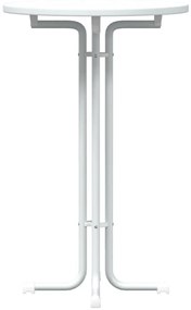Mesa de jantar Ø70x110 cm derivados de madeira e aço branco