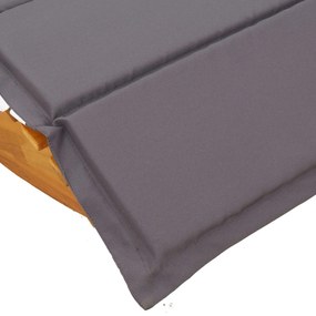 Camas de sol balanço com almofadas 2 pcs Madeira sólida de acácia