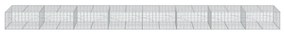 Cesto gabião com cobertura 800x100x50 cm ferro galvanizado