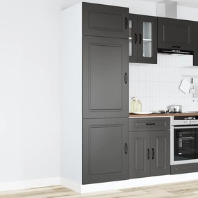 Armário de cozinha Kalmar derivados de madeira preto