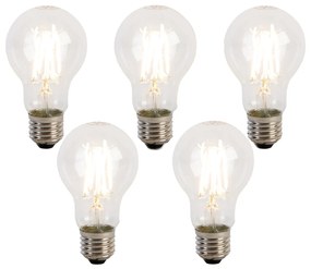 Conjunto de 5 lâmpadas LED E27 reguláveis em 3 níveis A60 5W 700 lm 2700K