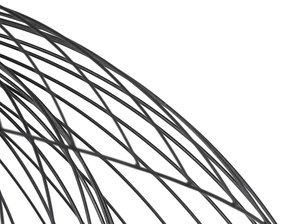 Candeeiro de teto inteligente preto 60 cm com Wifi G95 - Pua