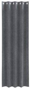 Cortinas Blackout vidaXL com Ilhós 2 pcs Veludo Cinza Claro Super