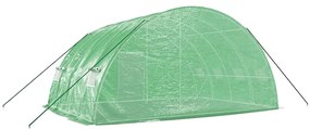 Estufa com estrutura de aço 24 m² 6x4x2,85 m verde