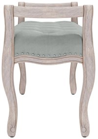 Banco 110x45x60 cm veludo cinzento-claro