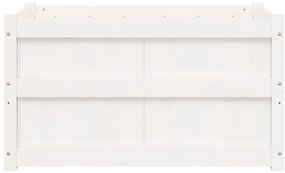 Vaso/floreira de jardim 90x50x50 cm pinho maciço branco
