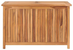 Caixa arrumação para jardim 90x50x58 cm madeira de teca maciça