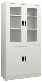 vidaXL Armário de escritório 90x40x180 cm aço cinzento-claro