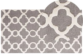 Tapete de lã cinzenta 80 x 150 cm ZILE Beliani