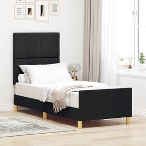 Cama vidaXL Preta 80x200 cm em Tecido