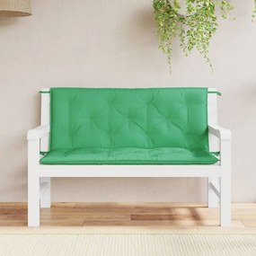 vidaXL Almofadão p/ banco jardim 120x(50+50)x7cm tecido oxford verde