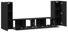 Conjunto de Estante para TV de 4 peças Montada na Parede em Carvalho P