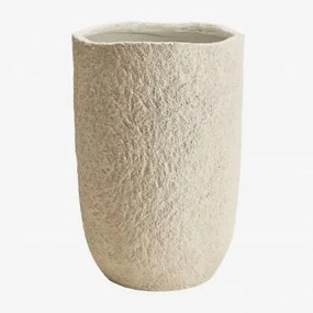 Vaso De Cimento Nuria Branco & Ø35 Cm - ↑55 Cm - Sklum