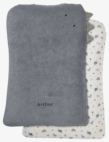 Lote de 2 capas para colchão de mudas, animais, em turco multicolor