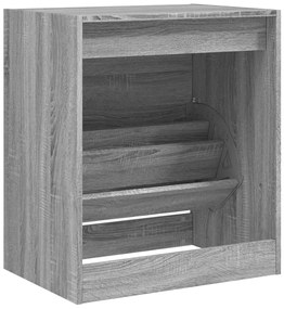 Sapateira 60x42x69 cm derivados de madeira cinzento sonoma