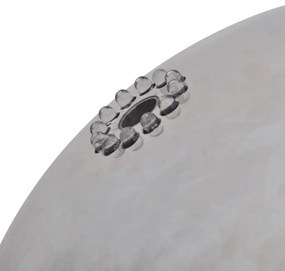 Fonte esfera com LEDs para jardim 40 cm aço inoxidável