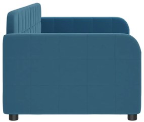 Sofá-cama 80x200 cm veludo azul