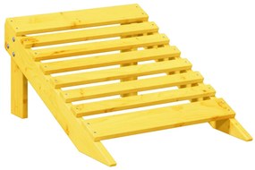 Cadeira adirondack com otomana madeira de abeto maciça amarelo