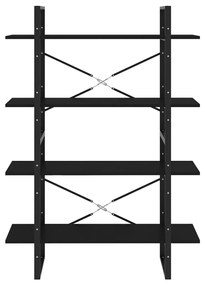 Estante com 4 prateleiras derivados de madeira preto