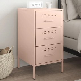 Mesa de cabeceira 36x39x68 cm aço rosa