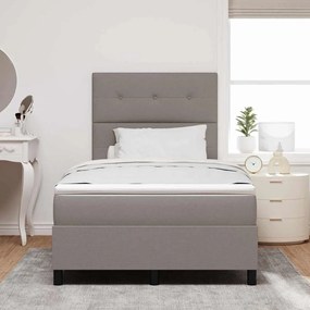 Cama Box Spring com Colchão Taupe Casal Pequena Tecido