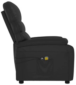 Poltrona de massagens elétrica couro artificial preto