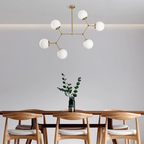 Candeeiro Damar – Amarelo e Branco – 100 x 58 cm