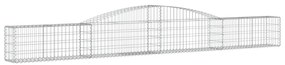 Cestos gabião arqueados 6 pcs 400x30x40/60 cm ferro galvanizado