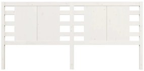 Cabeceira de cama 166x4x100 cm pinho maciço branco