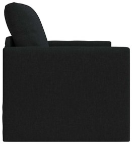 Sofá Cama 2-em-1 Preto 74x77x81 cm Tecido