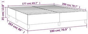 Estrutura de cama 180x200 cm couro artificial cinzento