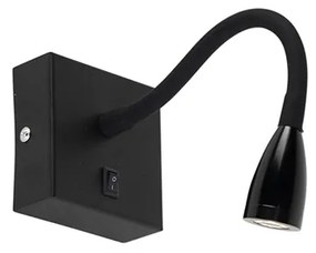Candeeiro de parede moderno flexível preto LED - Flex Moderno