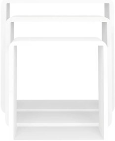 Prateleiras de parede em forma de cubo 3 pcs MDF branco