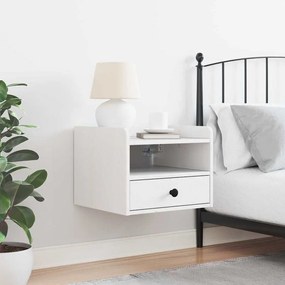 Mesa-de-cabeceira com gaveta Montado na parede Branco 38 x 36 x 29,5 c