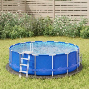 vidaXL Pano para chão de piscinas Ø244 cm poliéster geotêxtil cinza