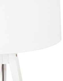 Candeeiro de pé moderno tripé branco abajur branco 50cm - TRIPOD CLASSIC Moderno