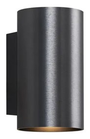 Candeeiro de Parede Moderno Gunmetal Redondo 2 Luzes GU10 50mm - Sandy