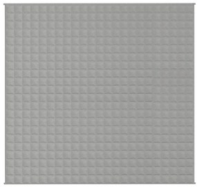 Manta pesada 11 kg 220x230 cm tecido cinzento