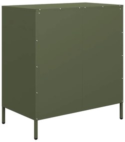 Aparador 68x39x73,5 cm aço laminado a frio verde-azeitona