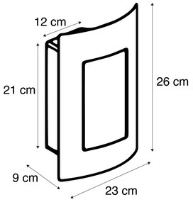 Candeeiro de parede para exterior antracite IP44 - Emmerald 1 Moderno