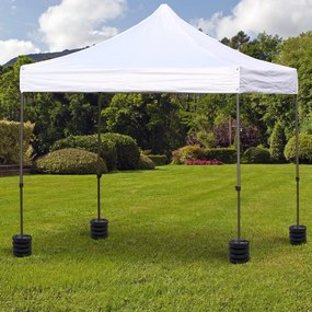 Conjunto de 4 Pesos para Pérgola Recarregável Água Areia Cimento Base