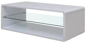 vidaXL Mesa de centro de alto brilho branca