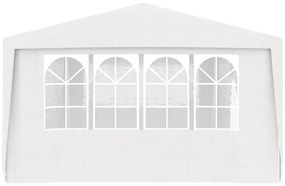 Tenda festas profissional + paredes laterais 4x9m 90g/m² branco