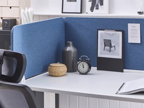 Painel divisor de secretária azul 160 x 40 cm WALLY Beliani