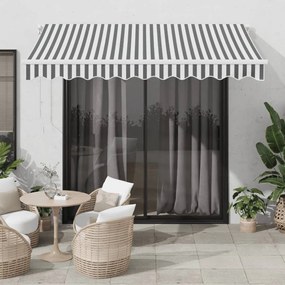 Toldo retrátil manual 300x250 cm antracite e branco