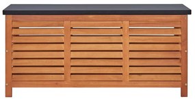 Caixa arrumação p/ jardim 117x50x55 cm madeira eucalipto maciça