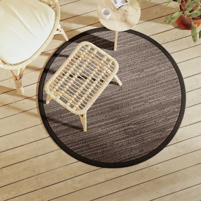 Tapete de exterior Ø120 cm ARAKIL PP castanho