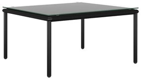 8 pcs conjunto lounge de jardim c/ almofadões PVC preto
